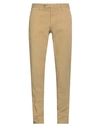 Pt Torino Man Pants Camel Size 38 Cotton, Elastane In Beige