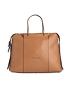 Piquadro Woman Shoulder Bag Camel Size - Soft Leather In Beige
