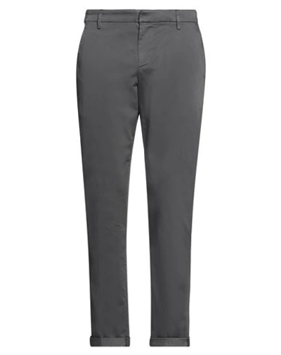 Dondup Man Pants Lead Size 34 Cotton, Polyester, Polyamide, Elastane In Grey