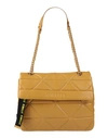 Rebelle Woman Shoulder Bag Mustard Size - Soft Leather In Yellow