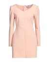 Msgm Woman Short Dress Apricot Size 4 Polyester, Viscose, Elastane In Orange