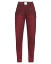 High Woman Pants Burgundy Size 8 Cotton, Cashmere, Elastane In Red