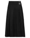 Alberta Ferretti Woman Maxi Skirt Black Size 6 Virgin Wool, Polyamide