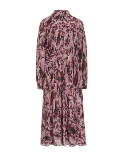 Alberta Ferretti Woman Midi Dress Mauve Size 8 Silk In Purple