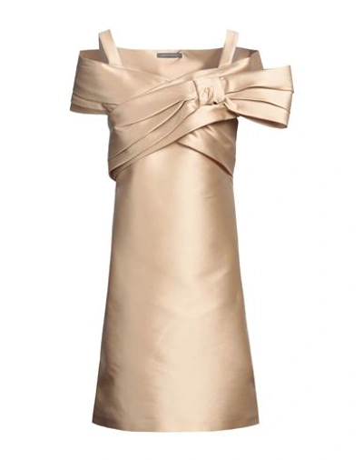 Alberta Ferretti Woman Mini Dress Beige Size 6 Polyester, Silk