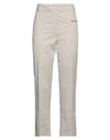 Fabiana Filippi Woman Pants Light Grey Size 6 Cotton, Elastane, Ecobrass