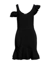 Alexander Mcqueen Woman Mini Dress Black Size S Viscose, Polyamide, Polyester, Elastane
