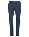 Incotex Man Pants Navy Blue Size 36 Cotton, Elastane