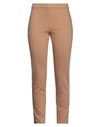 Caractere Caractère Woman Pants Camel Size 14 Cotton, Polyester, Elastane In Beige
