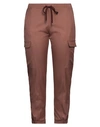 Caractere Caractère Woman Pants Brown Size 12 Polyester, Viscose, Elastane