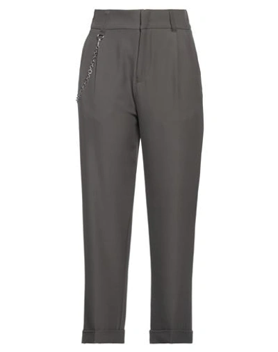 High Woman Pants Lead Size 12 Polyester, Elastane In Grey