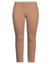 Caractere Caractère Woman Pants Camel Size 12 Cotton, Polyester, Elastane In Beige
