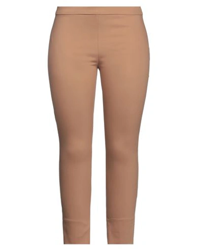 Caractere Caractère Woman Pants Camel Size 2 Cotton, Polyester, Elastane In Beige