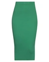 Vicolo Woman Midi Skirt Green Size Onesize Viscose, Polyester In Green