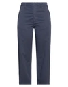 Department Five Department 5 Woman Pants Navy Size 31 Cotton, Elastane In Navy Blue