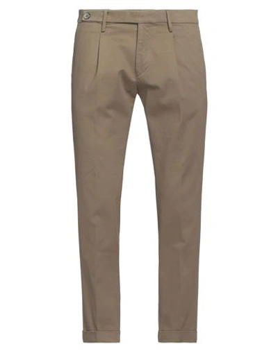 Michael Coal Man Pants Khaki Size 34 Cotton, Elastane In Beige