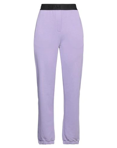 8pm Woman Pants Light Purple Size M Cotton