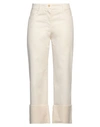 Pennyblack Woman Pants Ivory Size 8 Cotton, Elastane In White