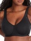 Body Up Medium Impact Spacer Underwire Sports Bra In Black