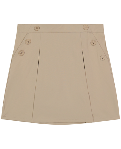 Nautica Little Girls Button Pockets Elastic Waist Scooter Skorts In Khaki