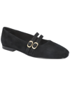 Bella Vita Davenport Womens Suede Mary Jane Loafers In Black Suede Leather