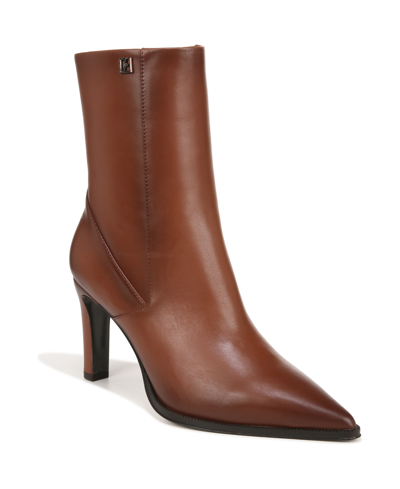 Franco Sarto Appia Booties In Tobacco Brown Leather