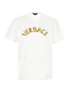 VERSACE LOGO EMBROIDERY T-SHIRT,10106411A077001W000