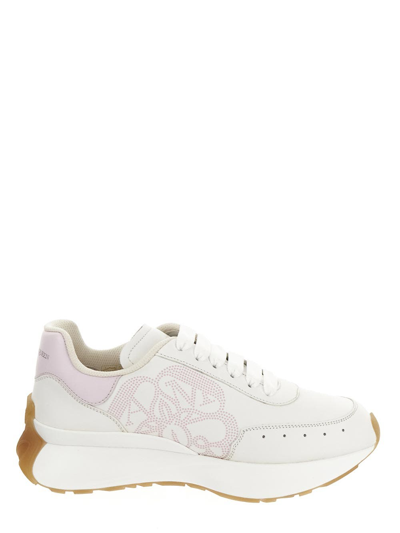 Alexander Mcqueen Sprint Runner Sneakers In Blanco