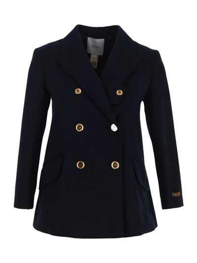 Patou Double-breasted Jacket In Blue