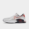 Nike Men's Air Max Excee Casual Sneakers From Finish Line In Photon Dust/dark Obsidian/white/track Red