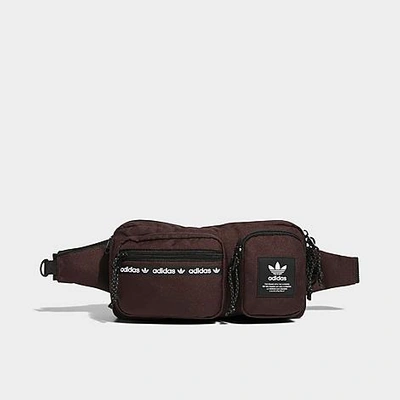 Adidas Originals Rectangle Crossbody Bag Polyester In Shadow Brown