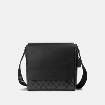 Coach Outlet Houston Map Bag In Signature Canvas In Black