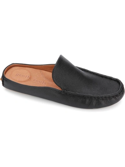 Gentle Souls By Kenneth Cole Mina Womens Leather Slip On Mules In Black
