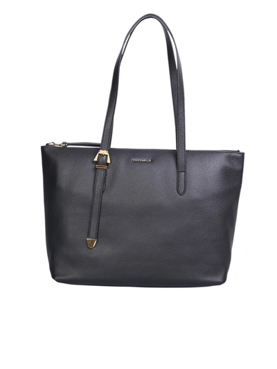 Coccinelle Lea Long-handle Tote Bag In Black