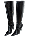 Blumarine 115mm Patent Leather Tall Boots In Black