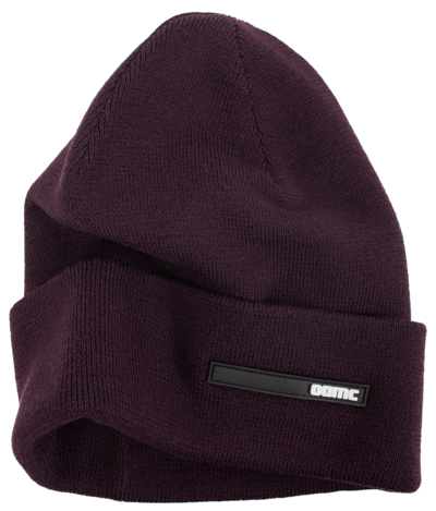 Oamc Logo-patch Wool Beanie In Purple