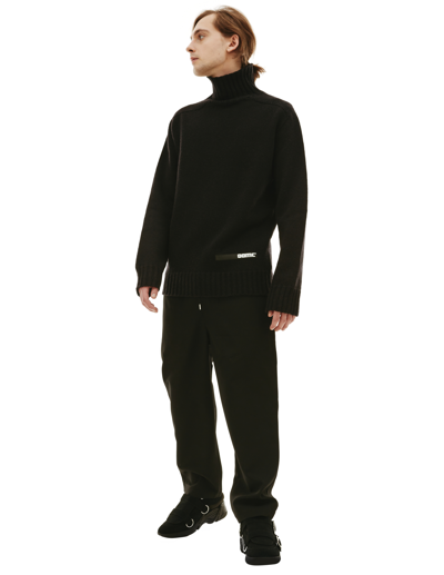 Oamc Wool Turtleneck With Embroidery In Black