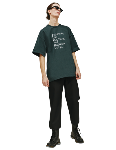 Oamc Kurt Cotton T-shirt In Green