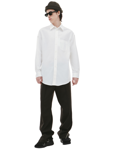 Maison Margiela Oversize Cotton Shirt In White