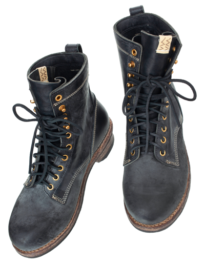 Visvim Poundmaker-folk Leather Boots In Black