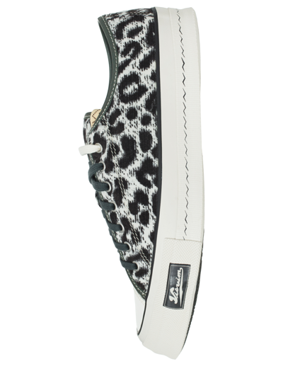Visvim Skagway Lo Leopard Sneakers In Grey