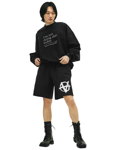 Vetements Anarchy Bermuda Shorts In Black