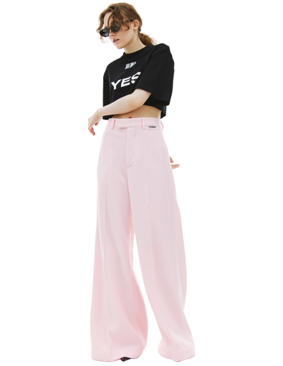 Vetements Wide-leg Tailored Trousers In Pink