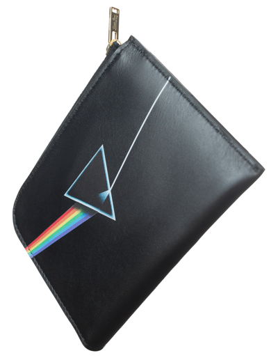 Undercover Leather Pink Floyd Wallet In Black