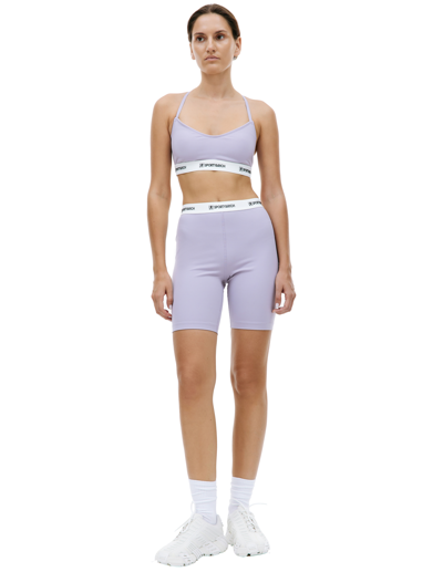 Sporty And Rich 80s Runner Biker Shorts In Light Purple