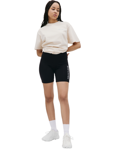 Sporty And Rich Black Athletic Club Biker Short In Black/white