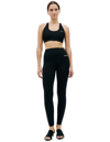 Sporty And Rich Elasticated Ribbed Tank Top With Scoop Neck In Black