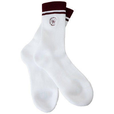 Sporty And Rich 'src' Logo Embroidered Socks In White