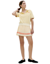 Sporty And Rich Logo-embroidery Cotton Polo Shirt In Yellow