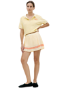 SPORTY AND RICH YELLOW PLEATS MINISKIRT